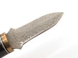 Vintage Virginia Seki Japan Chip Flint Buffalo Horn Fixed Dagger Knife