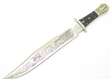 Vtg 1980s Parker Tak Fukuta Seki Japan Self Defender Buffalo Fixed Bowie Knife