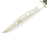 Vtg 1980s Parker Tak Fukuta Seki Japan Self Defender Buffalo Fixed Bowie Knife