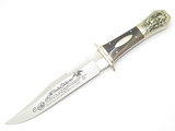 Vtg '80s Parker Tak Fukuta Seki Japan Land of the Free Buffalo Fixed Bowie Knife