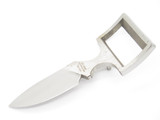 Vintage 1970s Marked Valor 1387 Tak Fukuta Seki Japan Fixed Blade Belt Buckle Knife, Bowen Collins Brothers Design