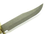 Vintage 1980s Parker Edwards USA Stag Fixed Blade Damascus Bowie Knife
