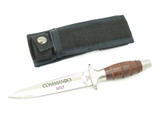 Vtg Explorer Seki Japan Leather Handle Short Commando Fixed Dagger Boot Knife
