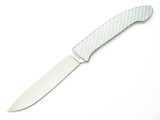 Vtg Seki Cut Japen Bob Lum SC110 Small Encounter ATS-34 Carbon Fiber Fixed Knife