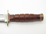 Ontario P4 6311 Marine Combat USMC Survival Fixed Blade Knife Leather Sheath