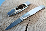 Seizo Imai Seki Japan ATS-34 Jess Horn Lockback Folding Knife Making Blade Blank