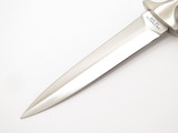 Vtg Joy S.A.B. Seki Japan Leather Handle Short Commando Fixed Dagger Boot Knife