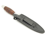 Vtg CI Compass Seki Japan Leather Handle Short Commando Fixed Dagger Boot Knife