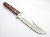 Vtg Rigid Seki Japan Tak Fukuta Bear Track Bowie AUS-8 Fixed Blade Hunting Knife
