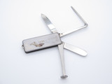 Vtg Big Ben Japan 4 Blade Stainless Folding Knife Tobacco Pipe Tamper Tool