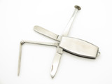Vtg Explorer Seki Japan 4 Blade Stainless Folding Knife Pipe Tobacco Tool