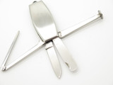 Vtg Explorer Seki Japan 4 Blade SSC Stainless Folding Knife Tobacco Pipe Tool