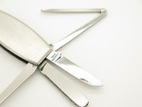 Vtg Explorer Seki Japan 4 Blade SSC Stainless Folding Knife Tobacco Pipe Tool