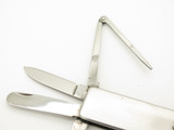 Vtg Comoy Seki Japan 4 Blade Stainless Folding Knife Tobacco Pipe Tamper Tool