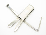 Vtg Big Ben SS Japan 4 Blade Stainless Folding Knife Tobacco Pipe Tamper Tool