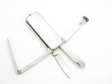 Vtg Big Ben SS Japan 4 Blade Stainless Folding Knife Tobacco Pipe Tamper Tool