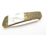 Vtg Kershaw 5300 Seki Japan Gentleman Scroll Pearl Folding Lockback Pocket Knife
