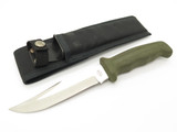 Vtg Tak Blade Fukuta Seki Japan Green Rubber AUS-8 Fixed Blade Hunting Knife