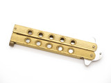 Vintage Seto Borazon Edge Seki Japan 4.25" Brass Folding Balisong Butterfly Folder Knife