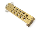 Vintage Seto Borazon Edge Seki Japan 4.25" Brass Folding Balisong Butterfly Folder Knife