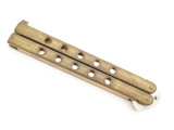 Vintage Valor Miami 589 Golden Serpent Seki Japan 5.18" Brass Folding Balisong Butterfly Folder Knife