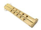 Vintage Valor Miami 589 Golden Serpent Seki Japan 5.18" Brass Folding Balisong Butterfly Folder Knife