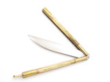 Vintage WWII Era Filipino Balisong 6" Folder Bone Handle Brass Folding Butterfly Knife