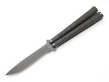 Vintage Valor Miami 527 Black Samurai Warrior Seki Japan 5" Folding Balisong Butterfly Folder Knife