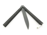 Vintage Valor Miami 527 Black Samurai Warrior Seki Japan 5" Folding Balisong Butterfly Folder Knife