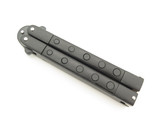 Vintage Valor Miami 525 Black Samurai Warrior Seki Japan 4" Folding Balisong Butterfly Folder Knife