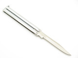 Vintage 1980s Valor Seki Japan Small 3" Silver Handle Folding Balisong Butterfly Knife