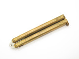 Vintage 1980s Valor Seki Japan Small 3" Brass Handle Folding Balisong Butterfly Knife