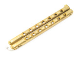 Vintage 1980s Valor Seki Japan 4.75" Brasss Handle Folding Balisong Butterfly Knife