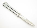 Vintage Rostfrei Seki Japan 4.8" Chrome Dragon Handle Folding Balisong Butterfly Knife