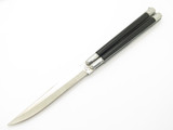 Vintage 1970s PIC Seki Japan 5.1" Aluminum/Black Handle Folding Balisong Butterfly Knife