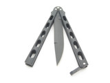 Vintage K.T. Cutler North Man Seki Japan 5" Metal Handle Folding Balisong Butterfly Knife