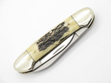 Vtg Parker Eagle Seki Japan Canoe Sambar Stag Folding Pocket Knife