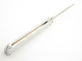 Vintage Chrome Taiwan 4.8" Contoured Metal Handle Folding Balisong Butterfly Knife