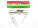 Vtg Parker Seki Japan Sambar Stag Moose Trapper Folding Pocket Knife