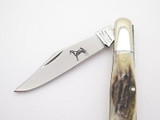 Vtg Parker Seki Japan Sambar Stag Moose Trapper Folding Pocket Knife