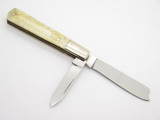 Vtg Parker Seki Japan Bone Pillbuster Barlow Folding Pocket Knife