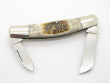 Vtg Parker Custom Seki Japan Large Stag Congress Folding Pocket Knife