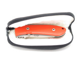 Bob Dozier Custom D2 Blaze Orange G10 Titanium Linerlock Folding Pocket Knife