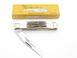 Vtg Parker Eagle Seki Japan Single Bld. Stag Trapper Folding Pocket Knife