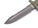 Vtg 1980s Explorer Camo Wilderness Attack Fixed 6" Blade Survival Camp Knife