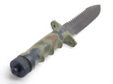 Vtg 1980s Explorer Camo Wilderness Attack Fixed 6" Blade Survival Camp Knife