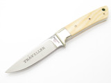 Vtg C. Schlieper Eye Traveller Micarta Stainless Small Fixed Blade Hunting Knife