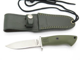 Vintage Resqvival Scout Grn Seki Japan Small Fixed Blade Hunting Survival Knife