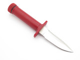 Vintage Resqvival Red Attack Seki Japan Small Fixed Blade Hunting Survival Knife