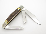 Vtg Parker Seki Japan Scroll Bolster Stag Stockman Folding Pocket Knife